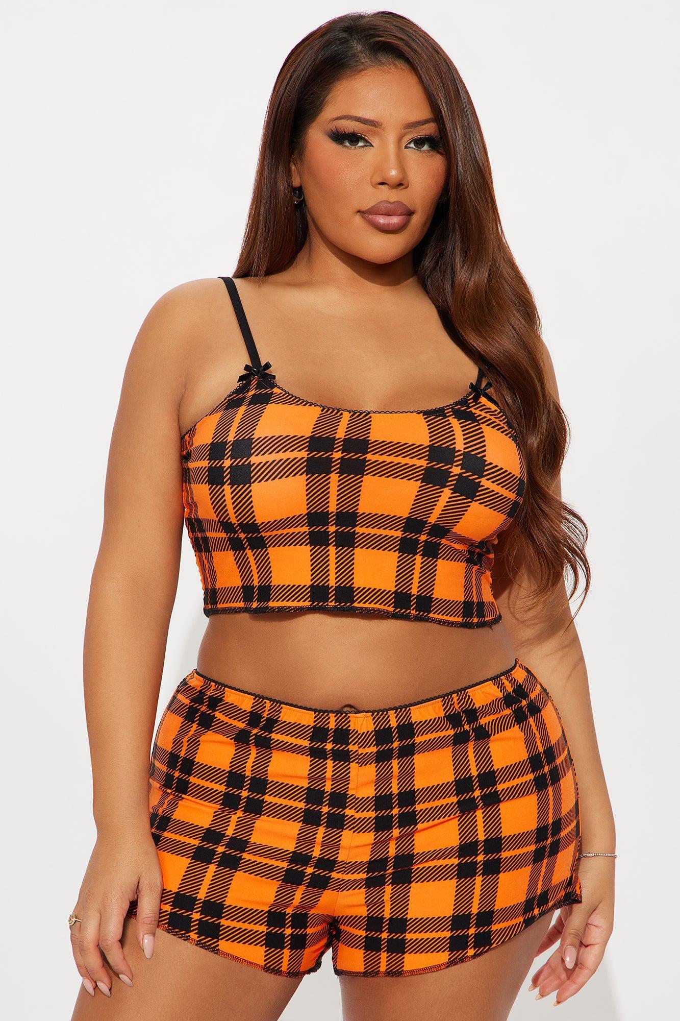 What A Treat Cami PJ Short Set - Orange Product Image