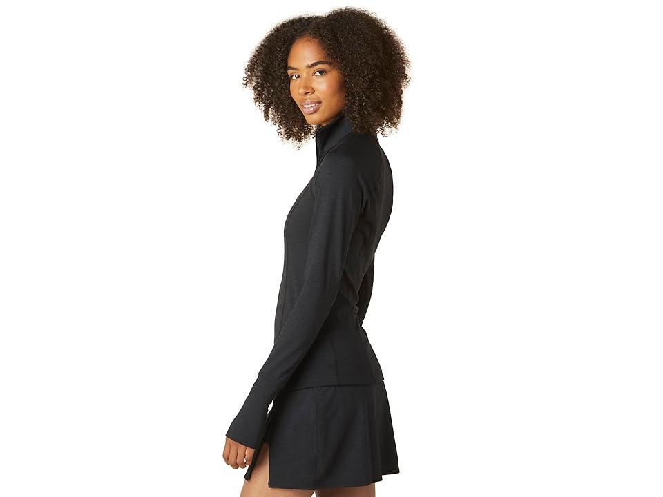 Beyond Yoga Take A Hike Heather Rib Zip Pullover Top Product Image