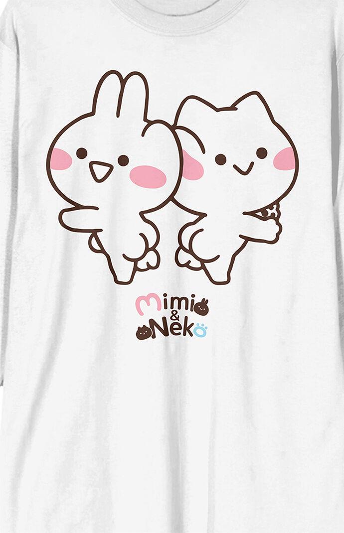 Men's Mimi & Neko Rabbit Long Sleeve T-Shirt - Product Image