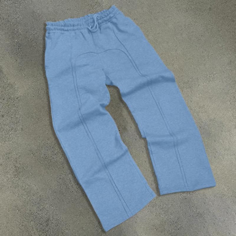 Hiphop Dividing Line Design Basic Sports Sweatpants Product Image