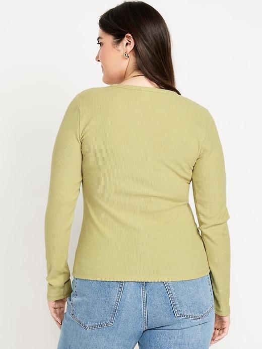 Plush-Knit Long-Sleeve T-Shirt Product Image