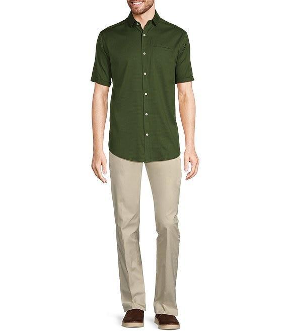 Murano Big & Tall Classic Fit Dobby Dot Short Sleeve Woven Shirt Product Image