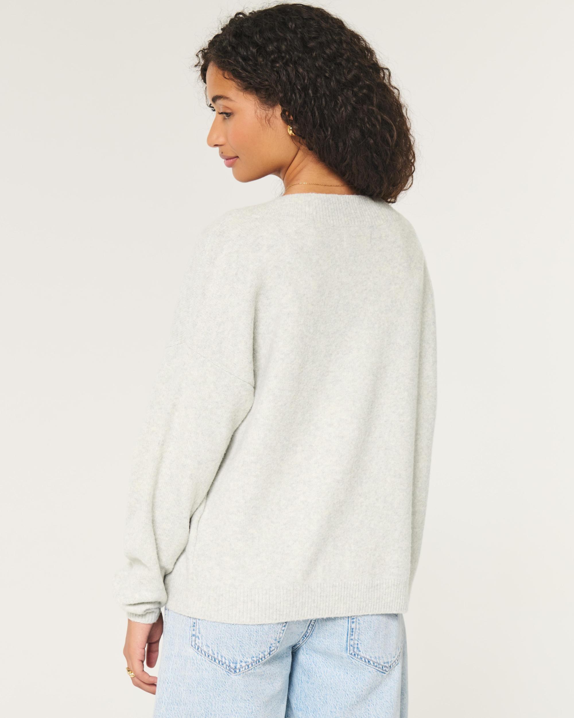 Hollister Comfy Cloud Oversized V-Neck Sweater Product Image