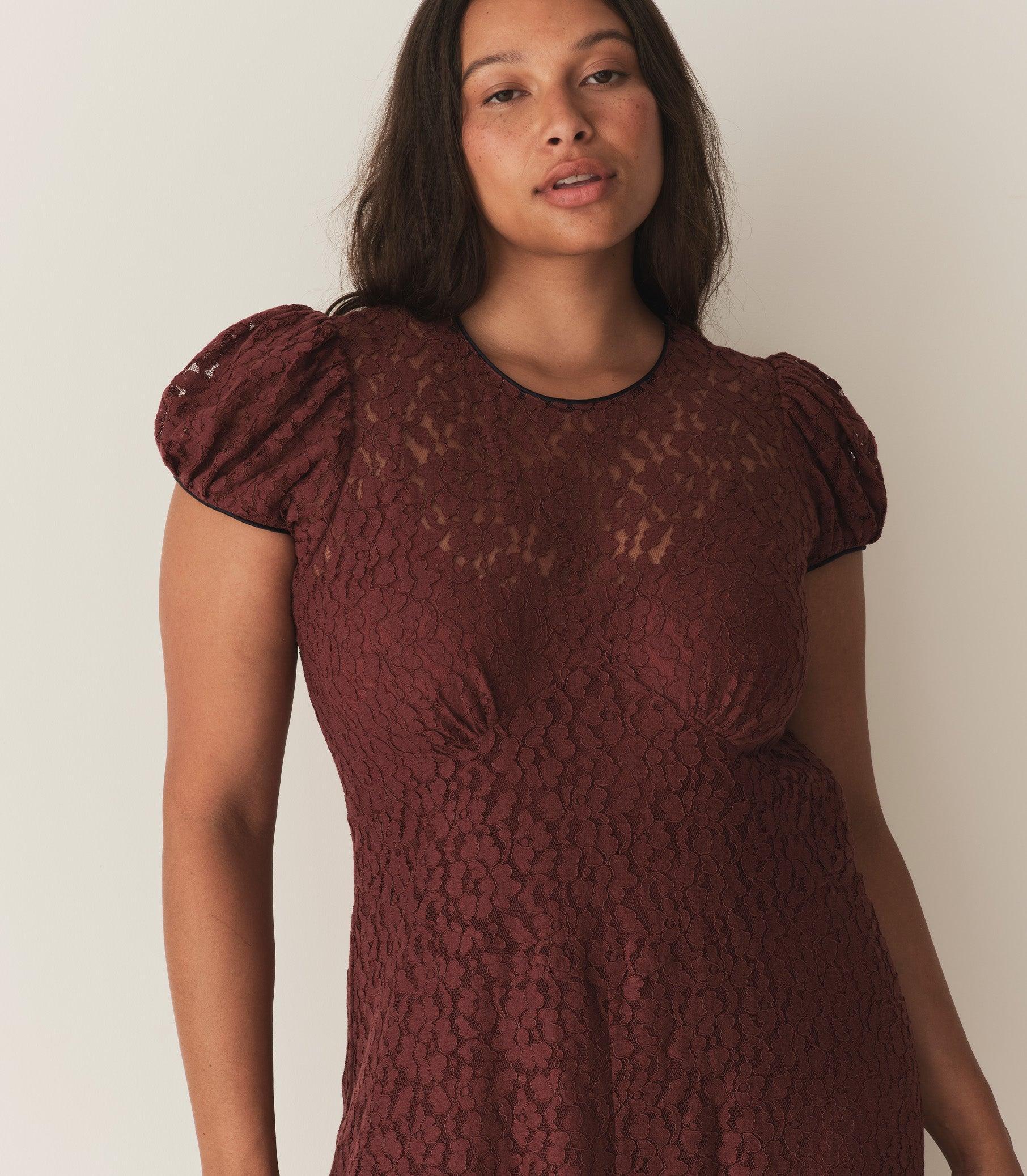 KATARINA DRESS -- BLACK CHERRY Product Image
