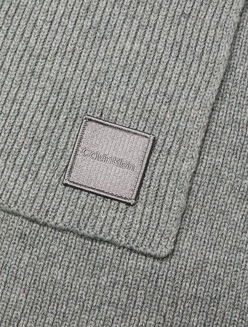 Ribbed Monogram Logo Badge Scarf Product Image