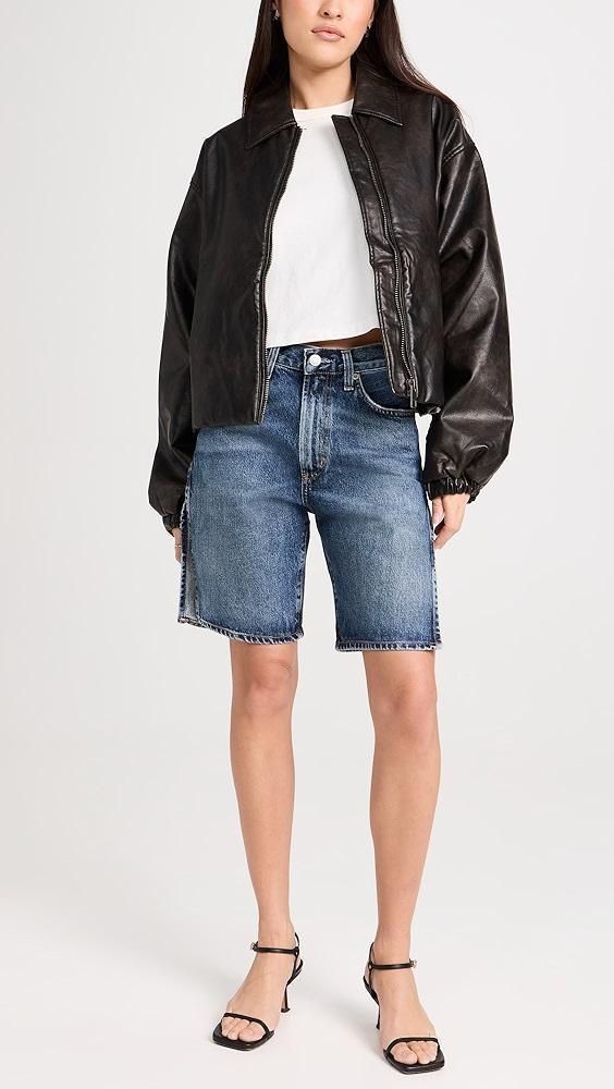 AGOLDE Vida High Rise Relaxed Straight Shorts | Shopbop Product Image
