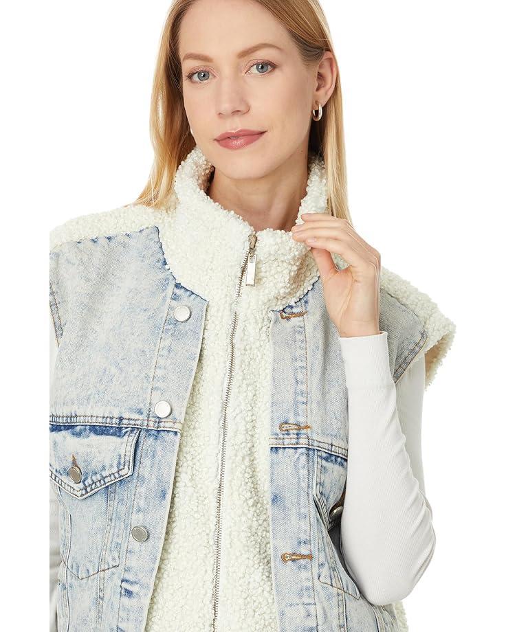Denim and Knit Cardigan in Last Call Product Image