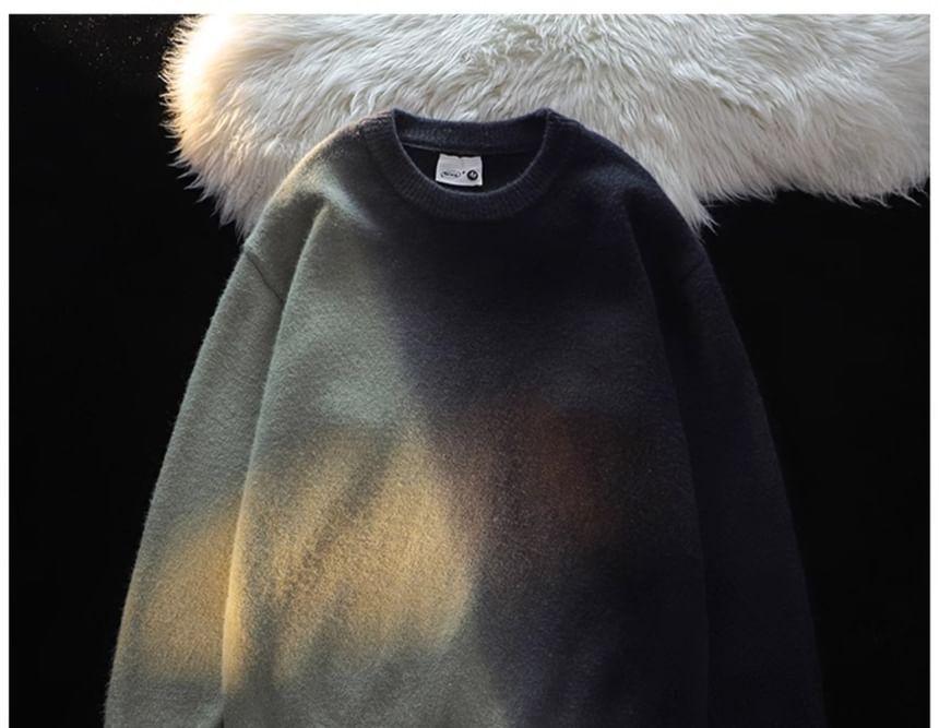 Round Neck Gradient Oversized Sweater Product Image