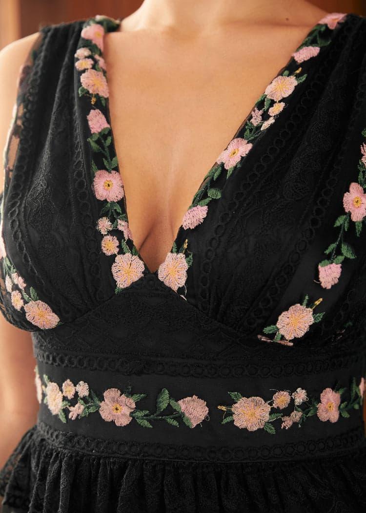 Enchanted Evening V-Neck Maxi Dress Product Image