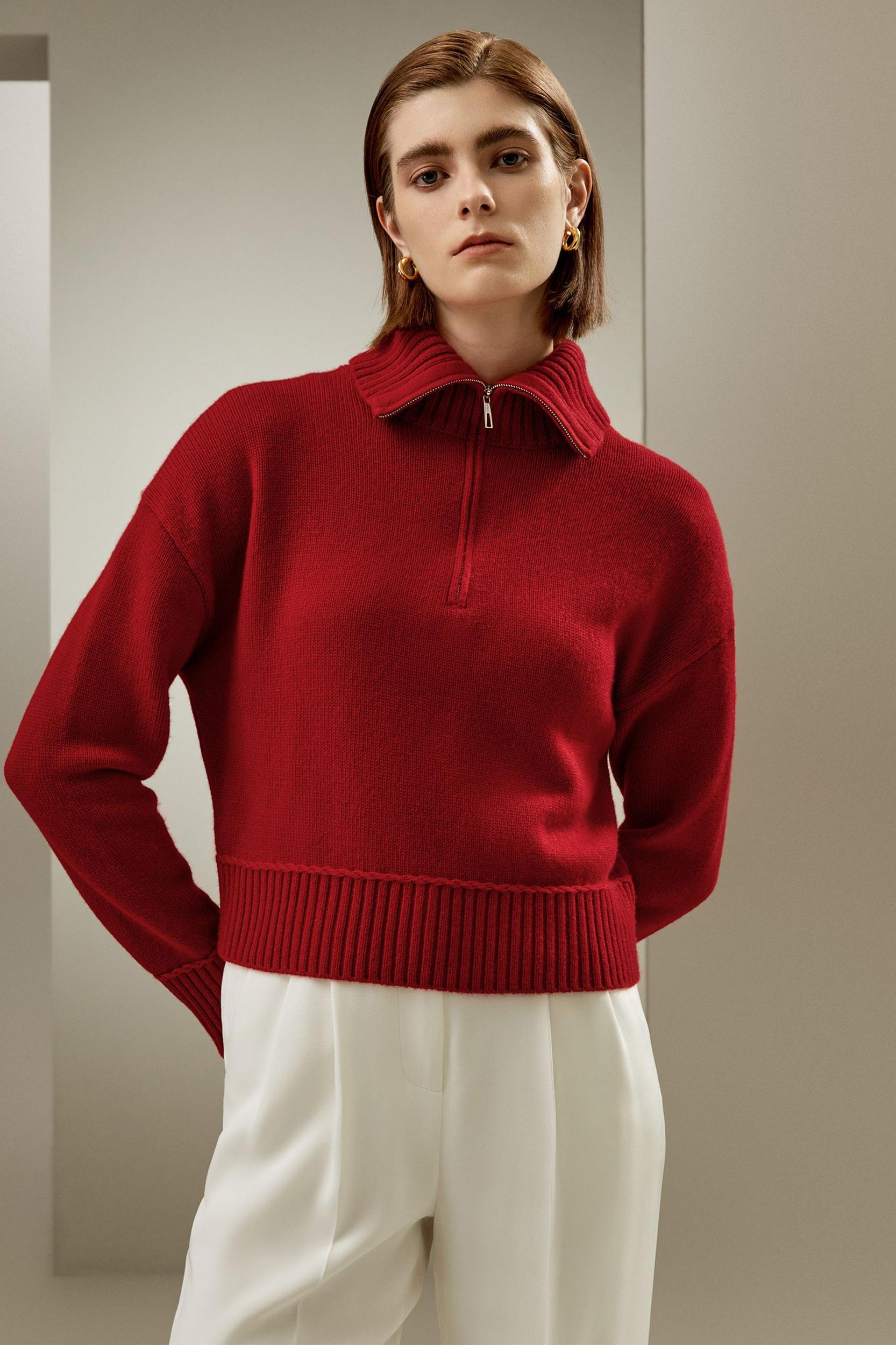 Relaxed Fit Wool-Cashmere Blend Sweater Product Image