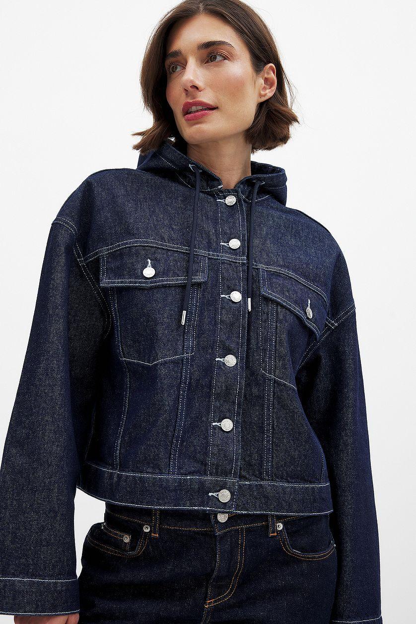 Hooded Denim Jacket Product Image