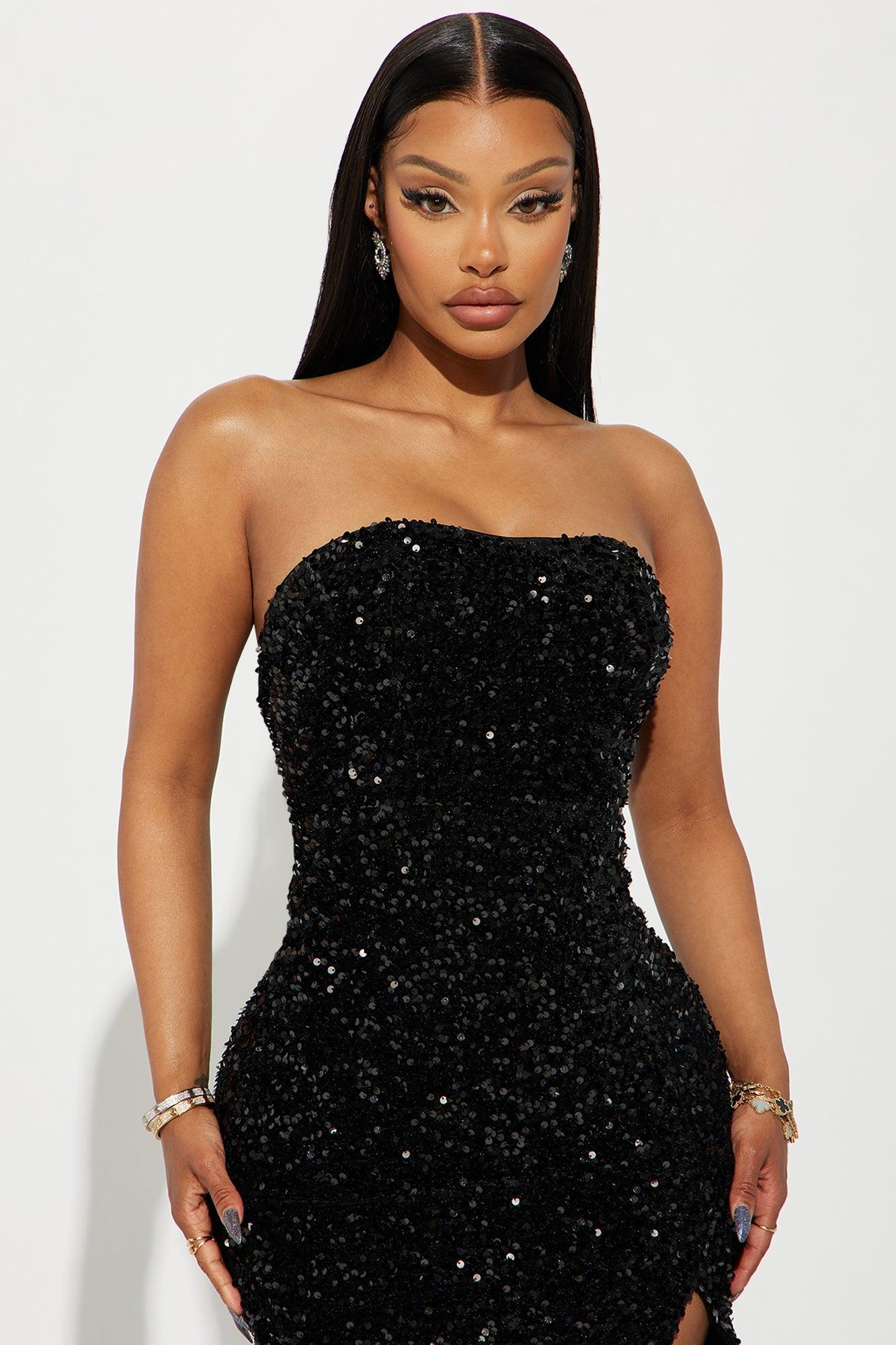 Dahlia Sequin Gown - Black Product Image