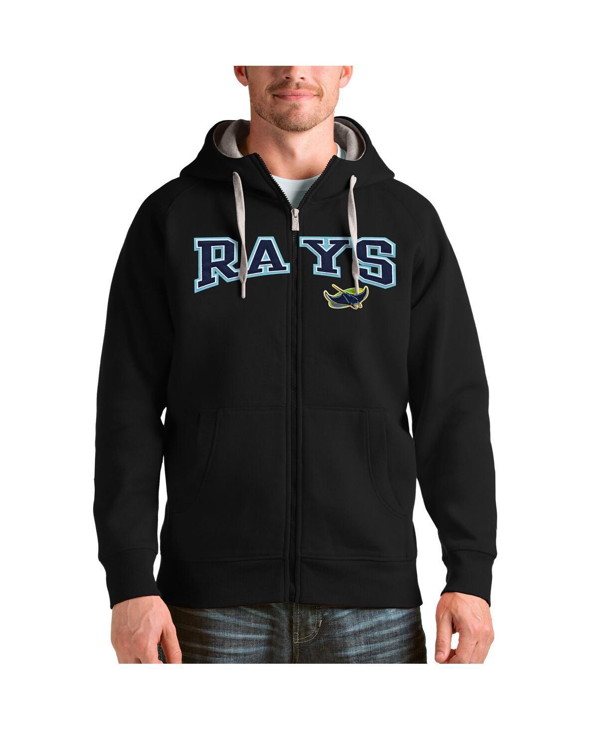 Antigua Mens Navy Tampa Bay Rays Team Logo Victory Full-Zip Hoodie Product Image