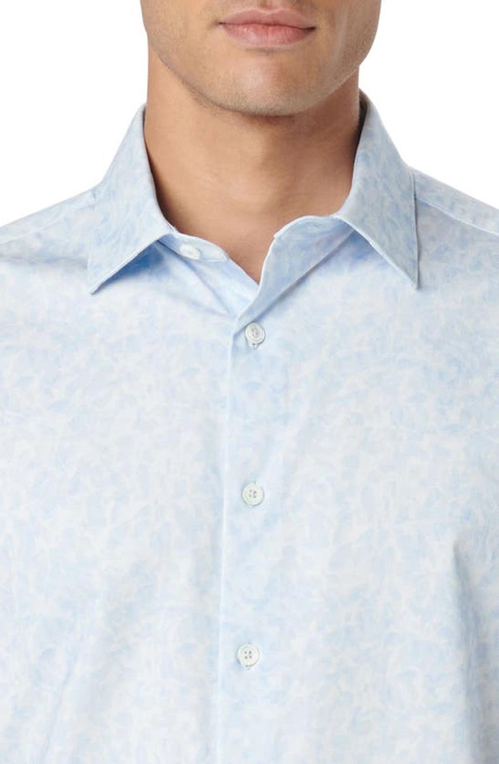 BUGATCHI Men's Miles Ooohcotton Short-sleeve Shirt In Sky Product Image