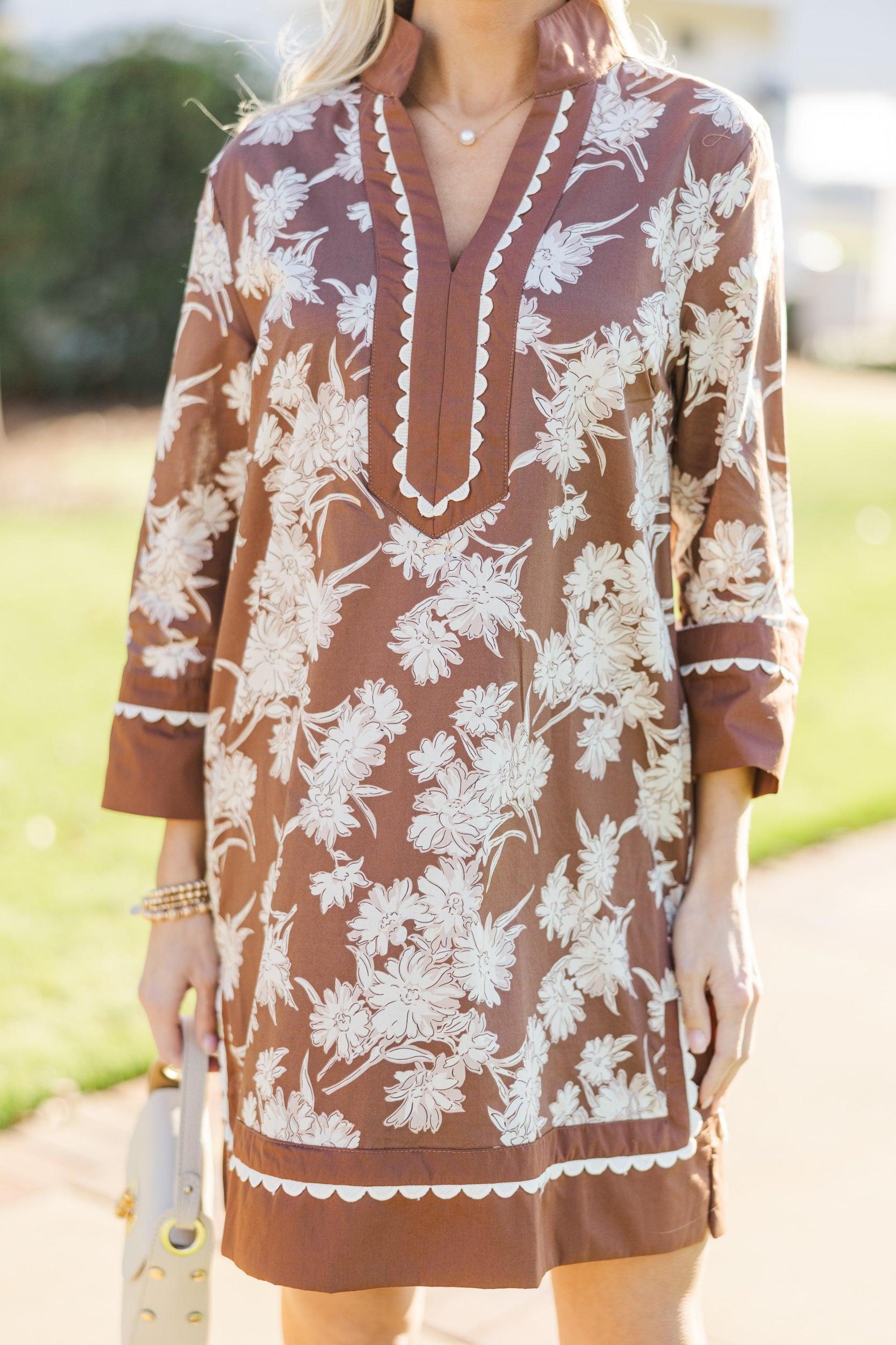 Good Days Brown Floral Dress Female Product Image