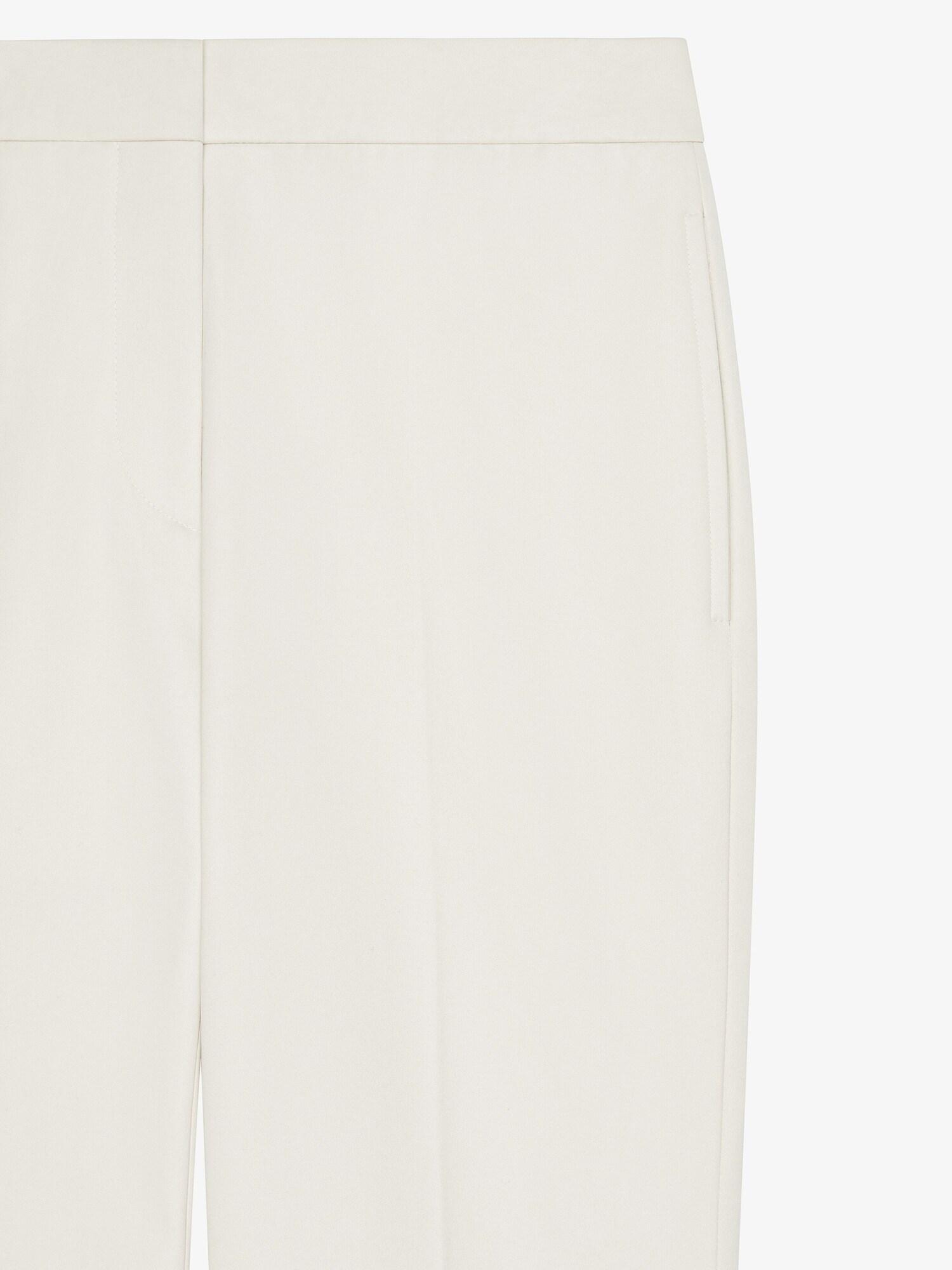 Cropped fit tailored pants in cotton Product Image