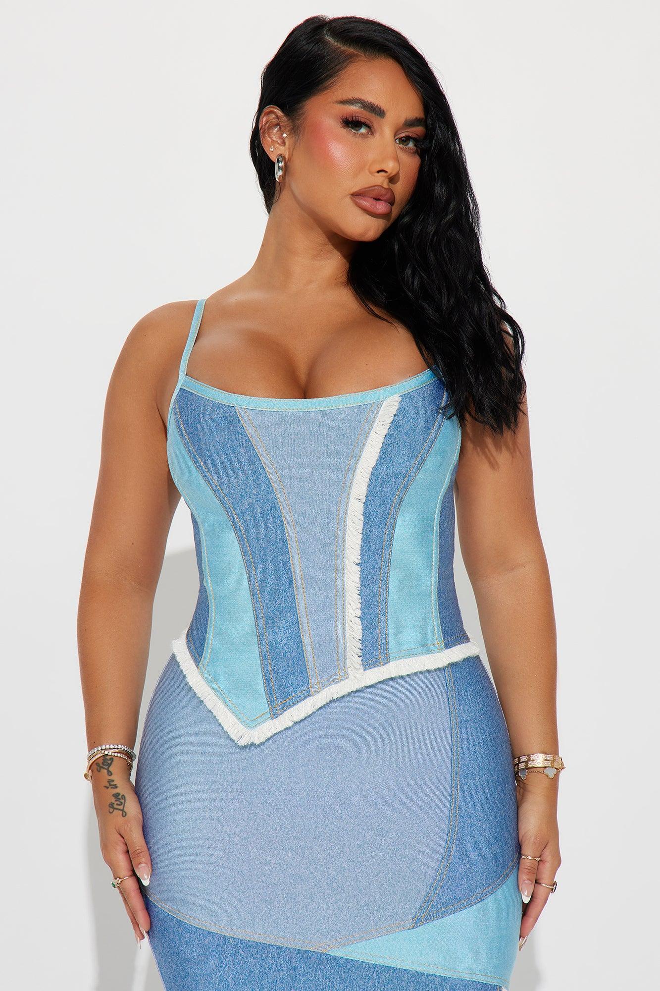 Rio Days Bandage Maxi Dress - Blue/combo Product Image
