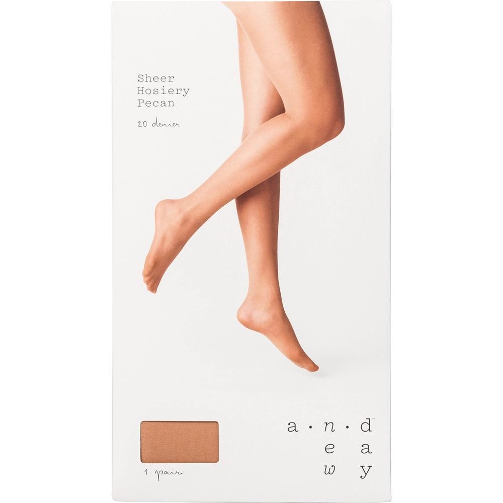 Womens 20D Light Sheer Sparkle - A New Day Sand M/L: High Waisted Nylon Spandex Tights, Tagless, Closed Toe Product Image