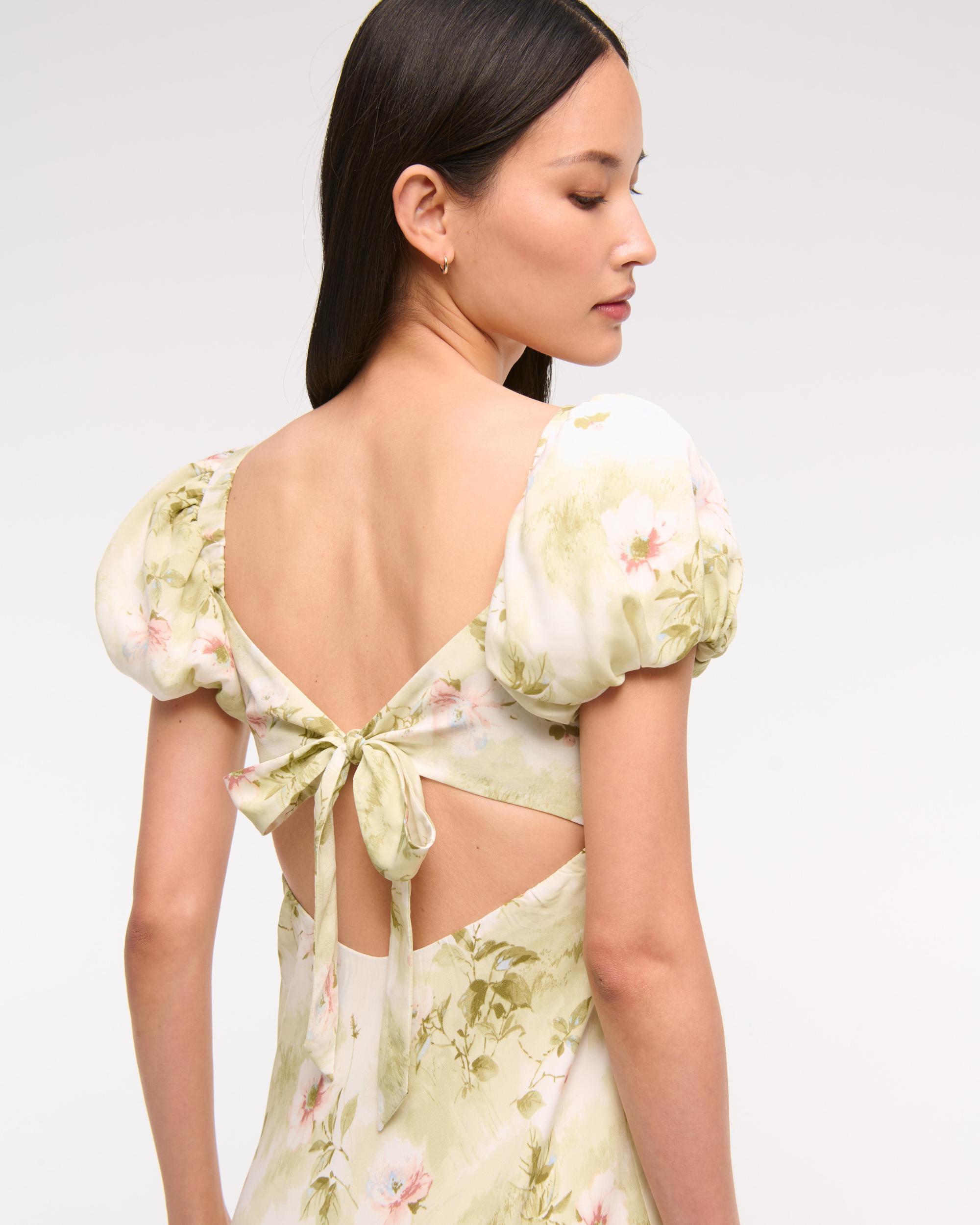 Puff Sleeve Midi Dress Product Image