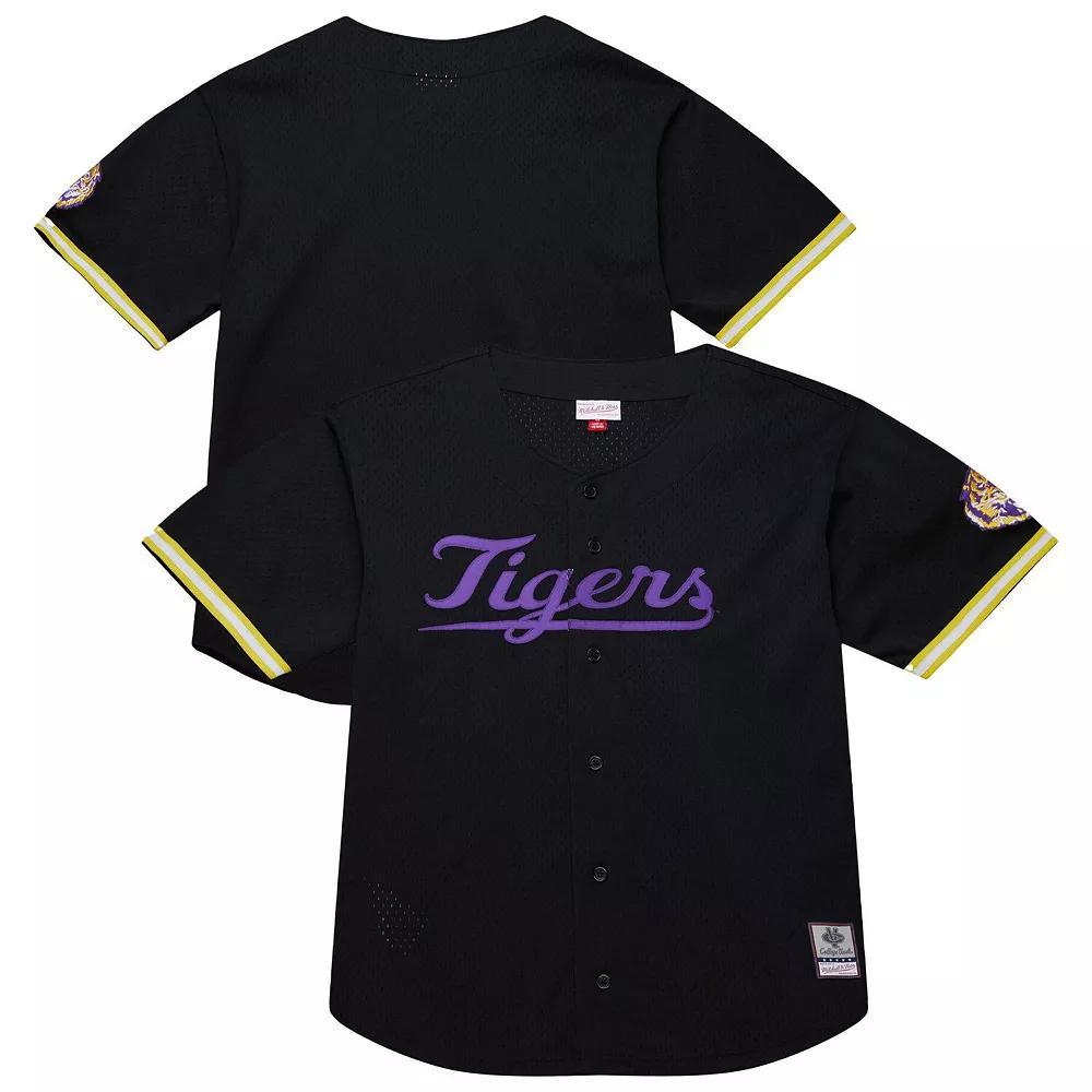 Men's Mitchell & Ness Black LSU Tigers On The Clock Full-Button Fashion Jersey, Size: Medium Product Image