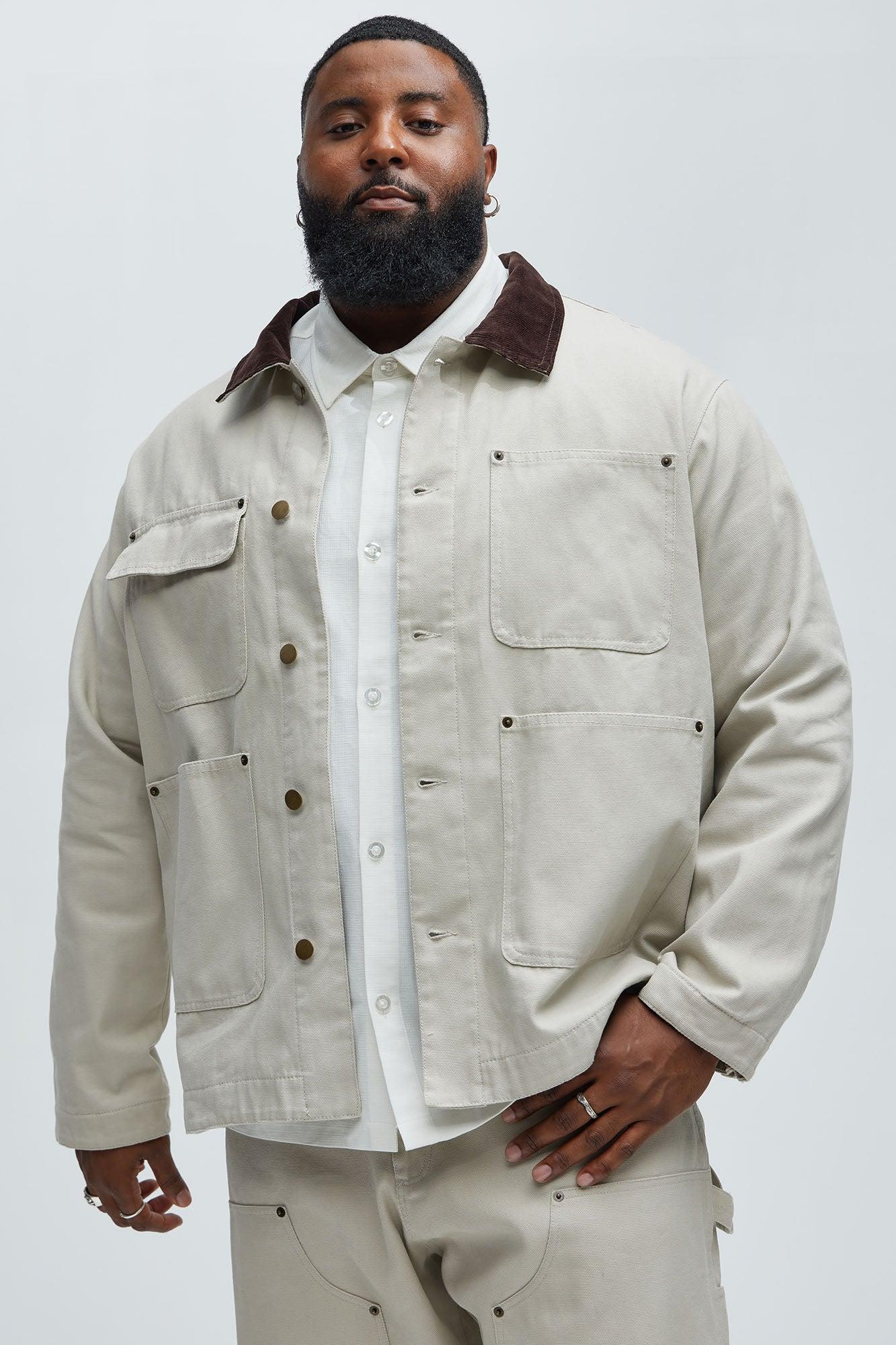 Alexander Utility Canvas Chore Jacket - Off White Product Image