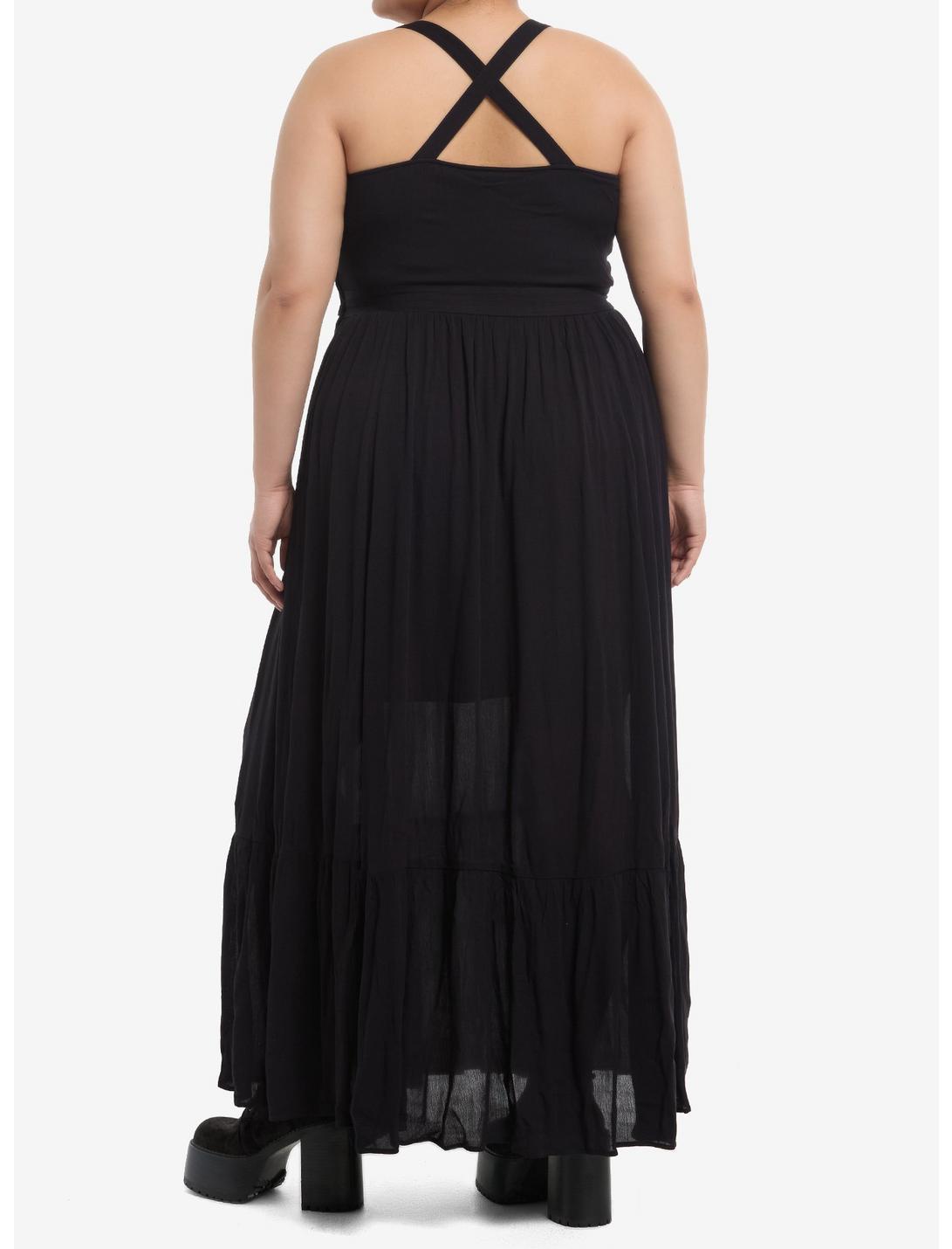 Thorn & Fable Black & Green Dark Fable Wrap Dress Plus Size Product Image