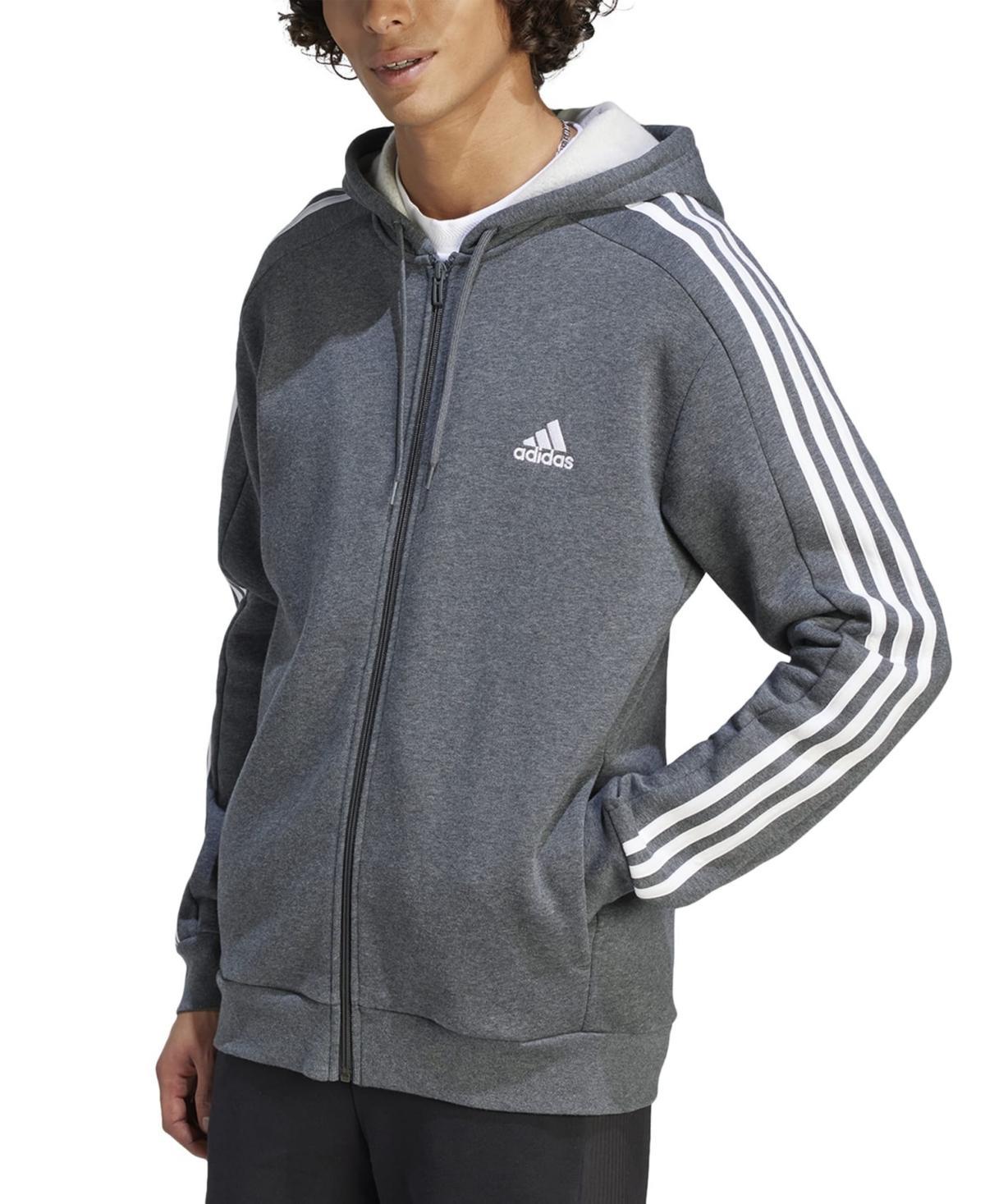 adidas Mens adidas Essentials 3-Stripes Full-Zip Fleece Hoodie - Mens Product Image