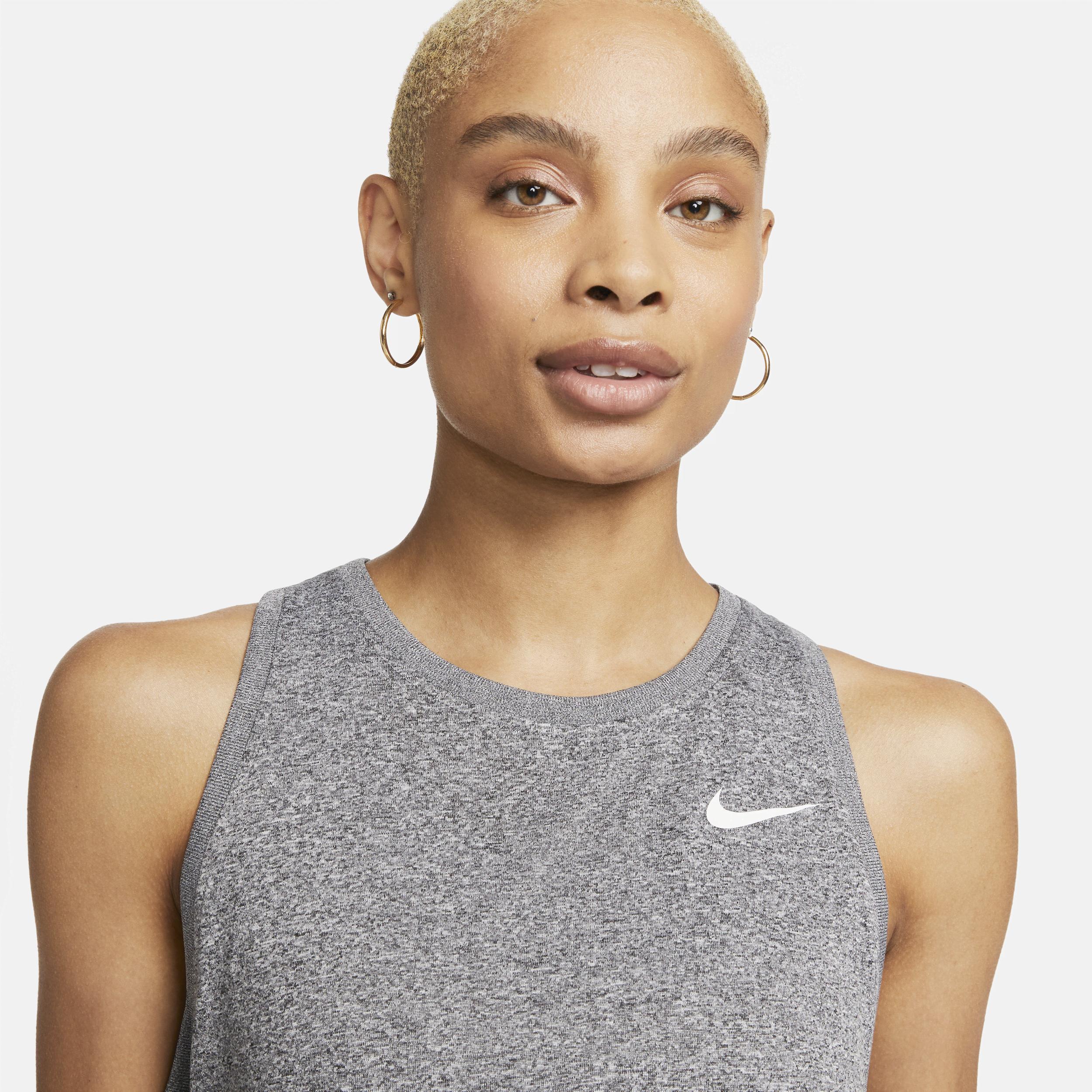 Women's Nike Dri-FIT Tank Top, Size: Medium, Black Grey Product Image
