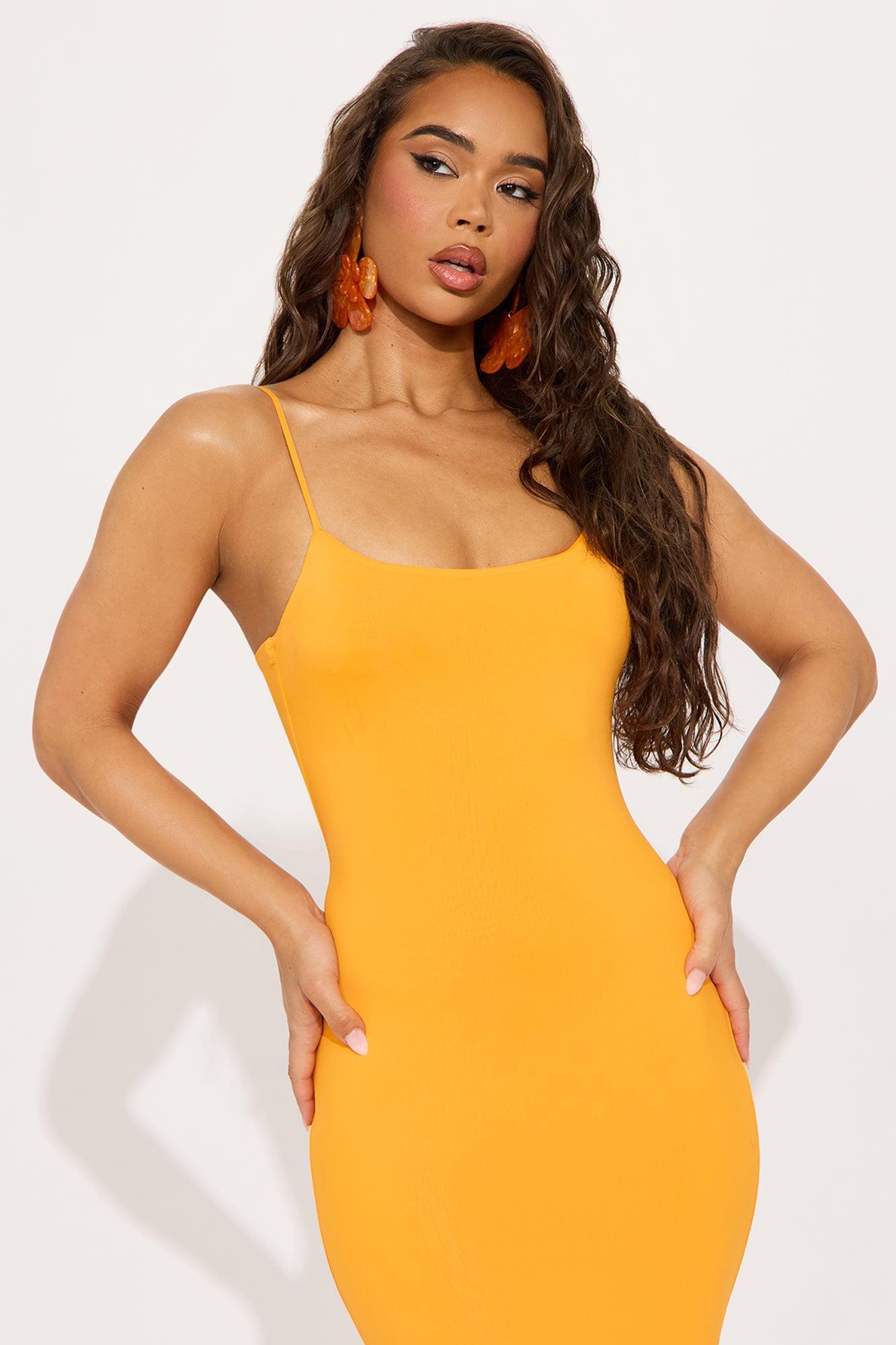 Kelly Double Lined Maxi Dress - Orange Product Image