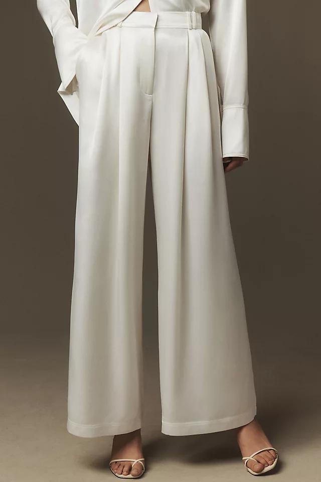 Acler Fagan Satin Full-Length Wide-Leg Pants Product Image