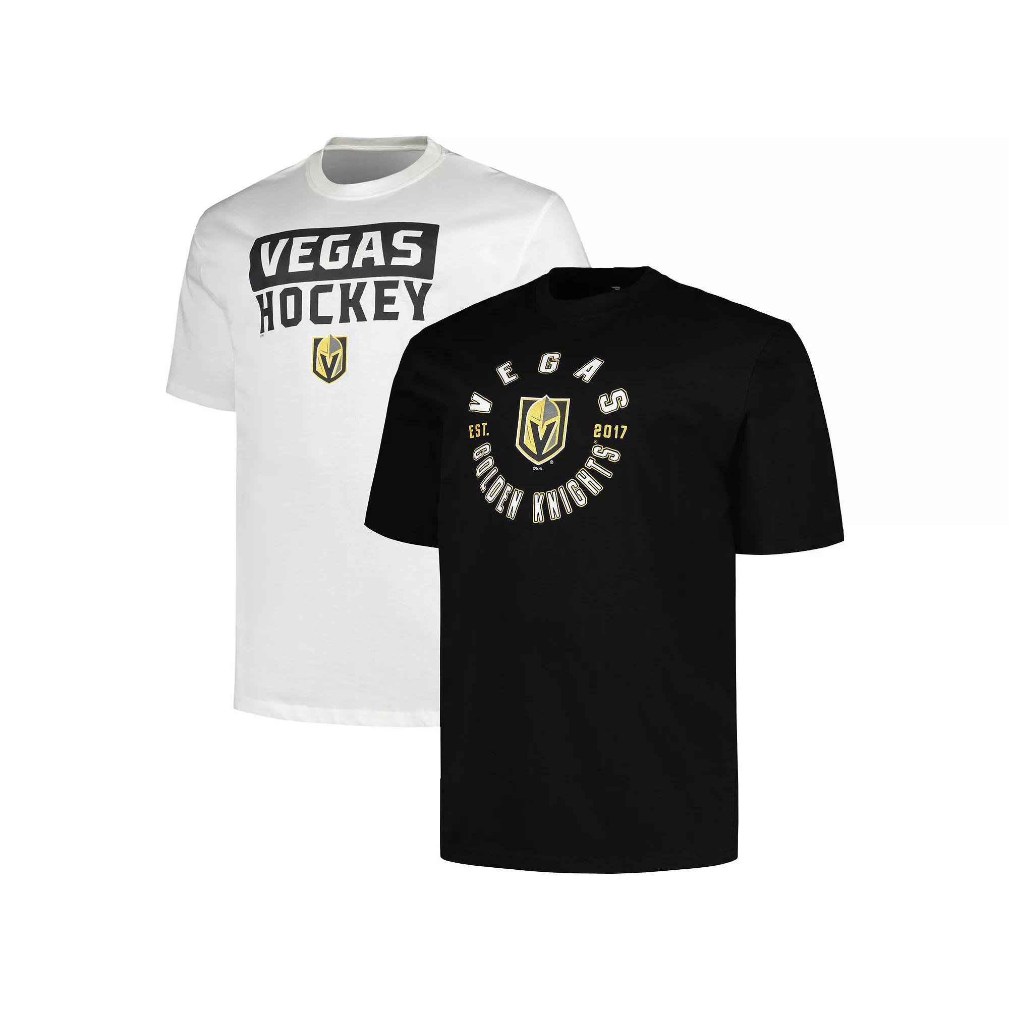 Men's Fanatics Vegas Golden Knights Big & Tall 2-Pack T-Shirt Set, Size: 3XB, Lvk Black Product Image