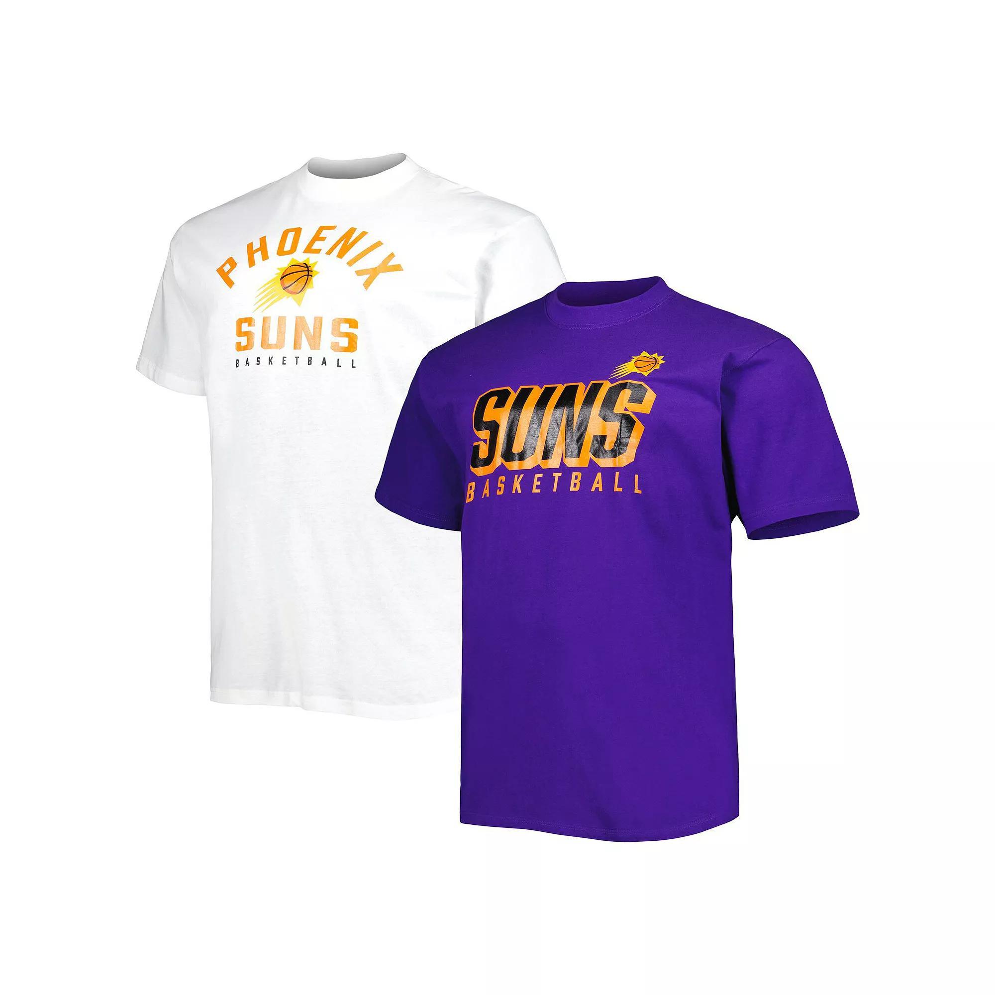 Men's Fanatics Branded Purple/White Phoenix Suns Big & Tall Two-Pack T-Shirt Set, Size: 3XB, Phx Purple Product Image