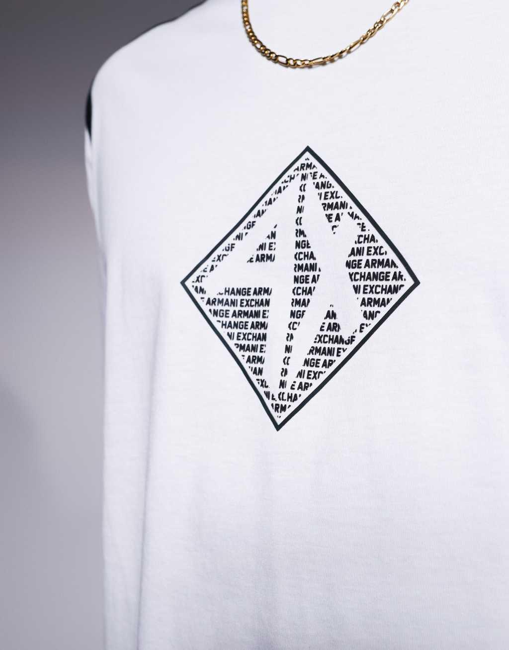 Armani Exchange t-shirt with central logo in white Product Image
