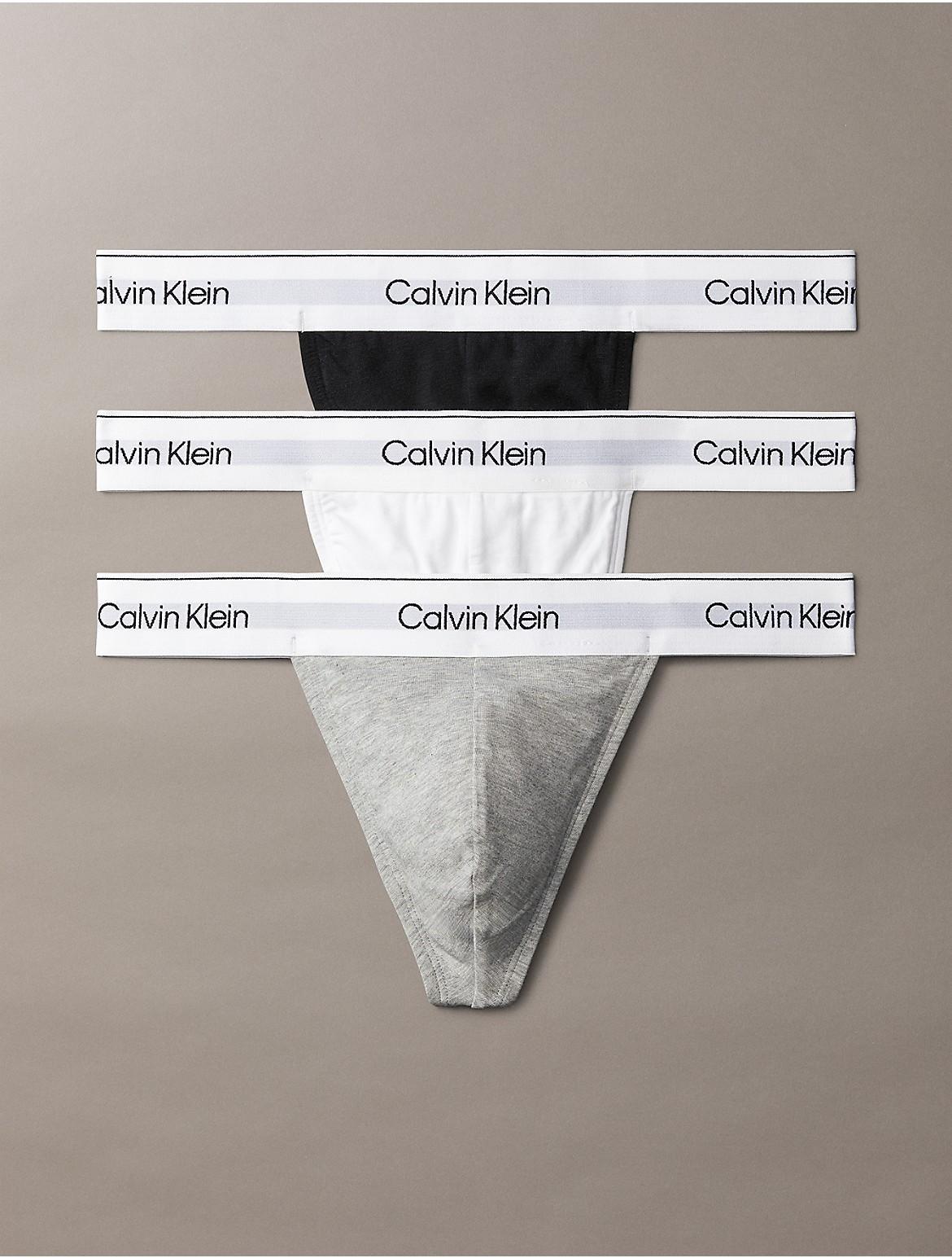 Calvin Klein Men's Icon Cotton Stretch 3-Pack Thong - Black - M Product Image