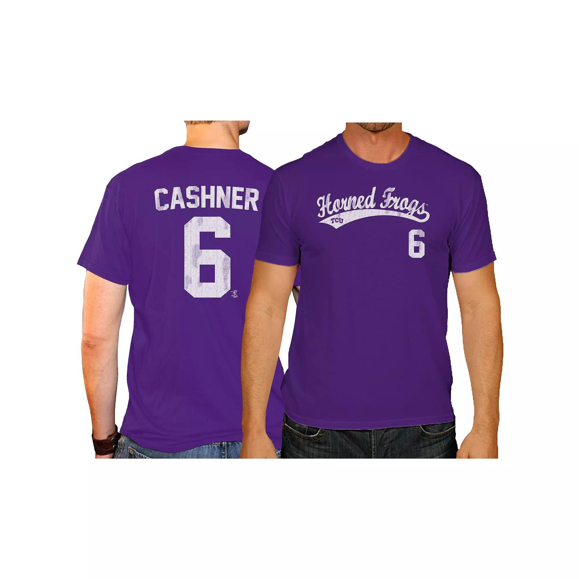 Men's Original Retro Brand Andrew Cashner Purple TCU Horned Frogs NCAA Baseball T-Shirt, Size: Medium Product Image