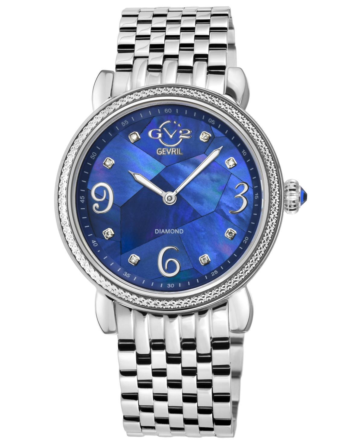 GV2 by Gevril Womens Ravenna Swiss Quartz Silver-Tone Stainless Steel Watch 37mm Product Image
