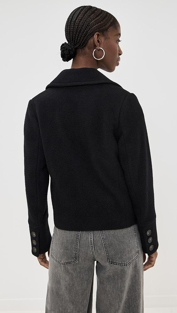 Vince Boiled Wool Cropped Peacoat | Shopbop Product Image