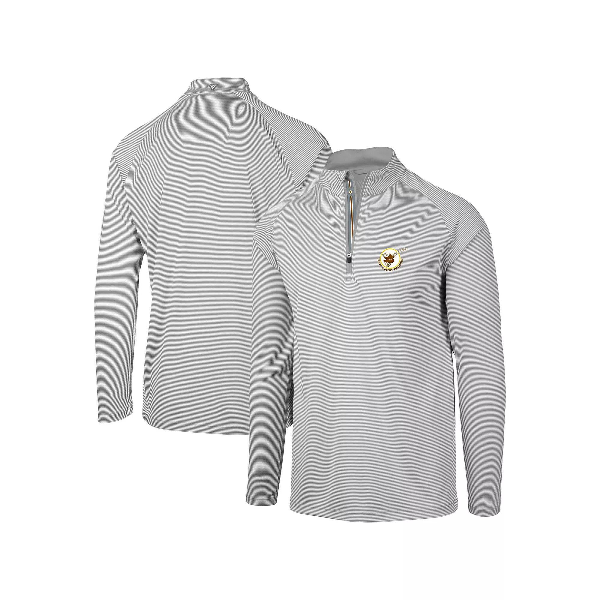 Men's Levelwear Gray Minnesota Twins Orion Historic Logo Raglan Quarter-Zip Jacket, Size: Small, Grey Product Image