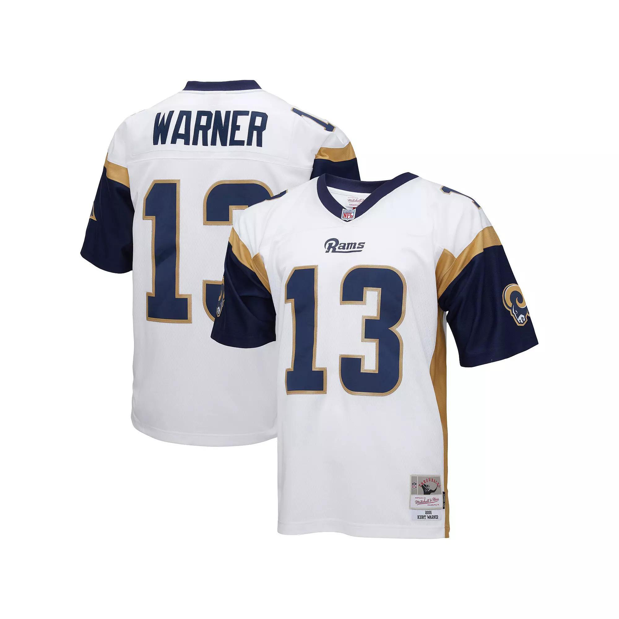 Men's Mitchell & Ness Kurt Warner White Los Angeles Rams Big & Tall 2001 Retired Player Replica Jersey, Size: 4XB Product Image