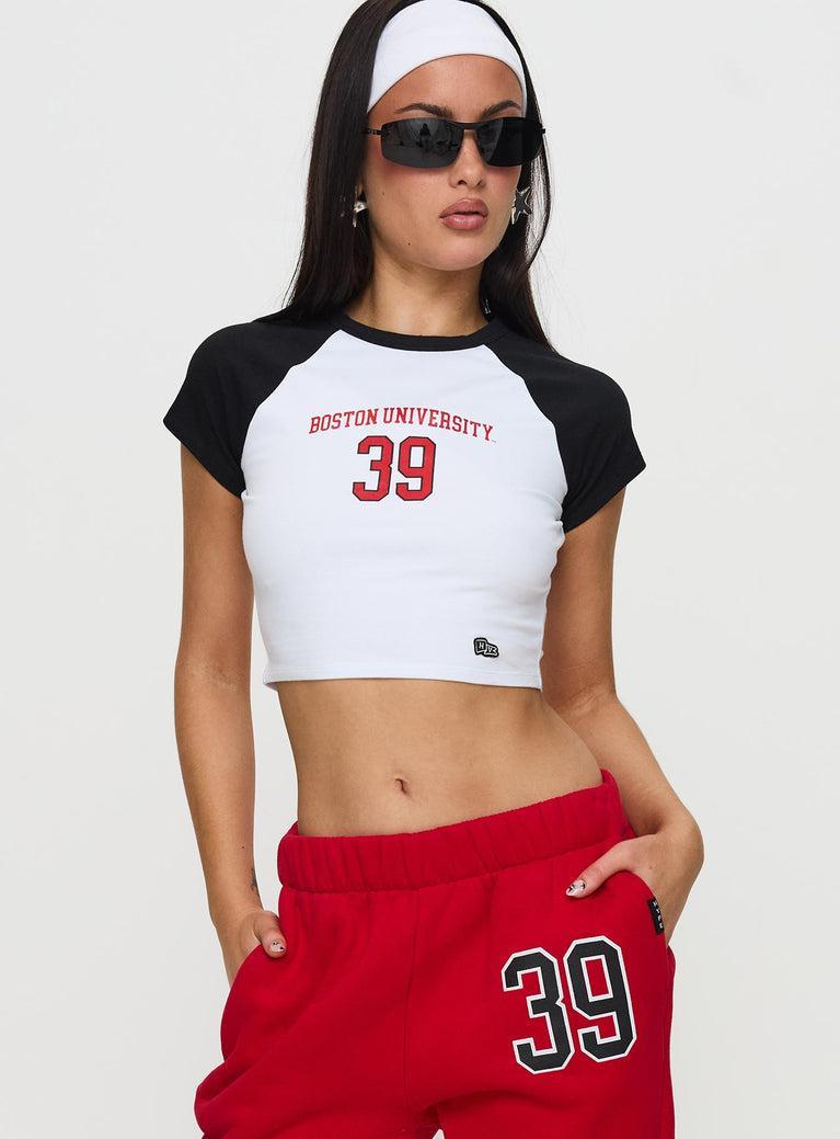 Boston Homerun Graphic Top White / Black Product Image