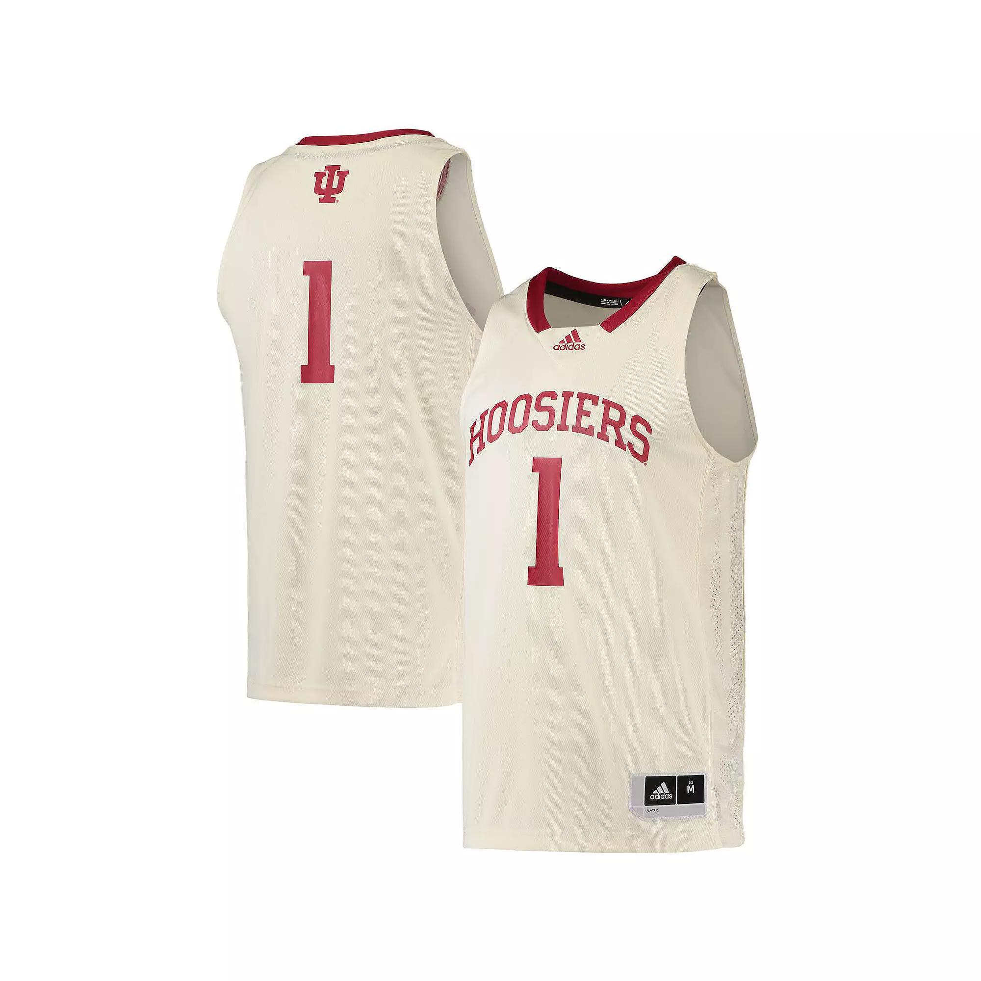 Men's adidas #1 Cream Indiana Hoosiers Swingman Basketball Jersey, Size: Medium, Beige Product Image
