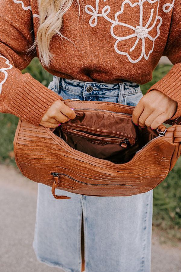 Block Party Ready Faux Leather Purse in Brown Product Image