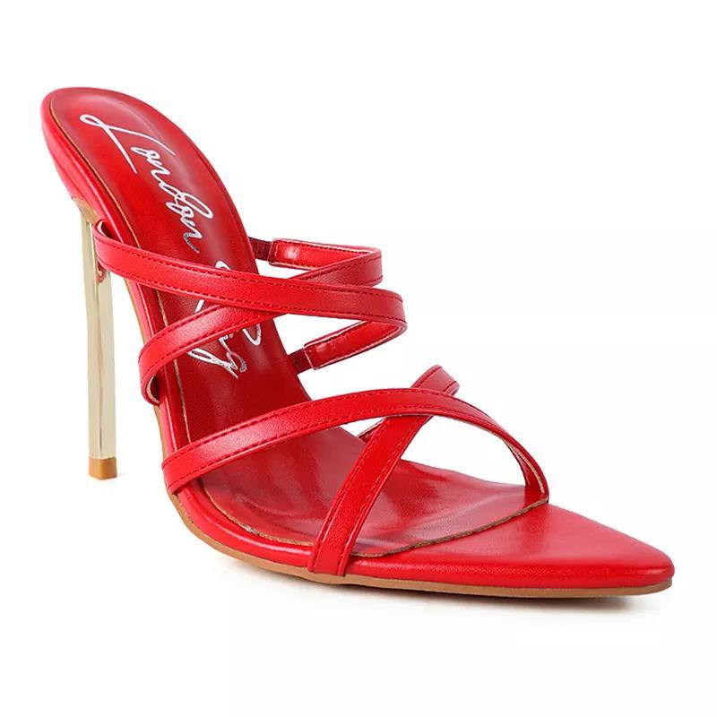 London Rag Night Club Women's High Heel Sandals, Size: 6, Red Product Image