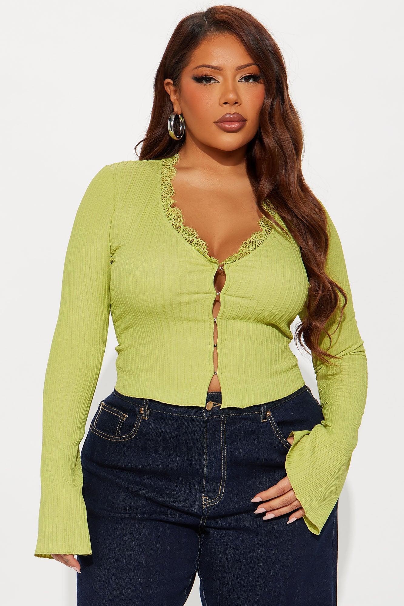 Raven Long Sleeve Ribbed Top - Sage Product Image