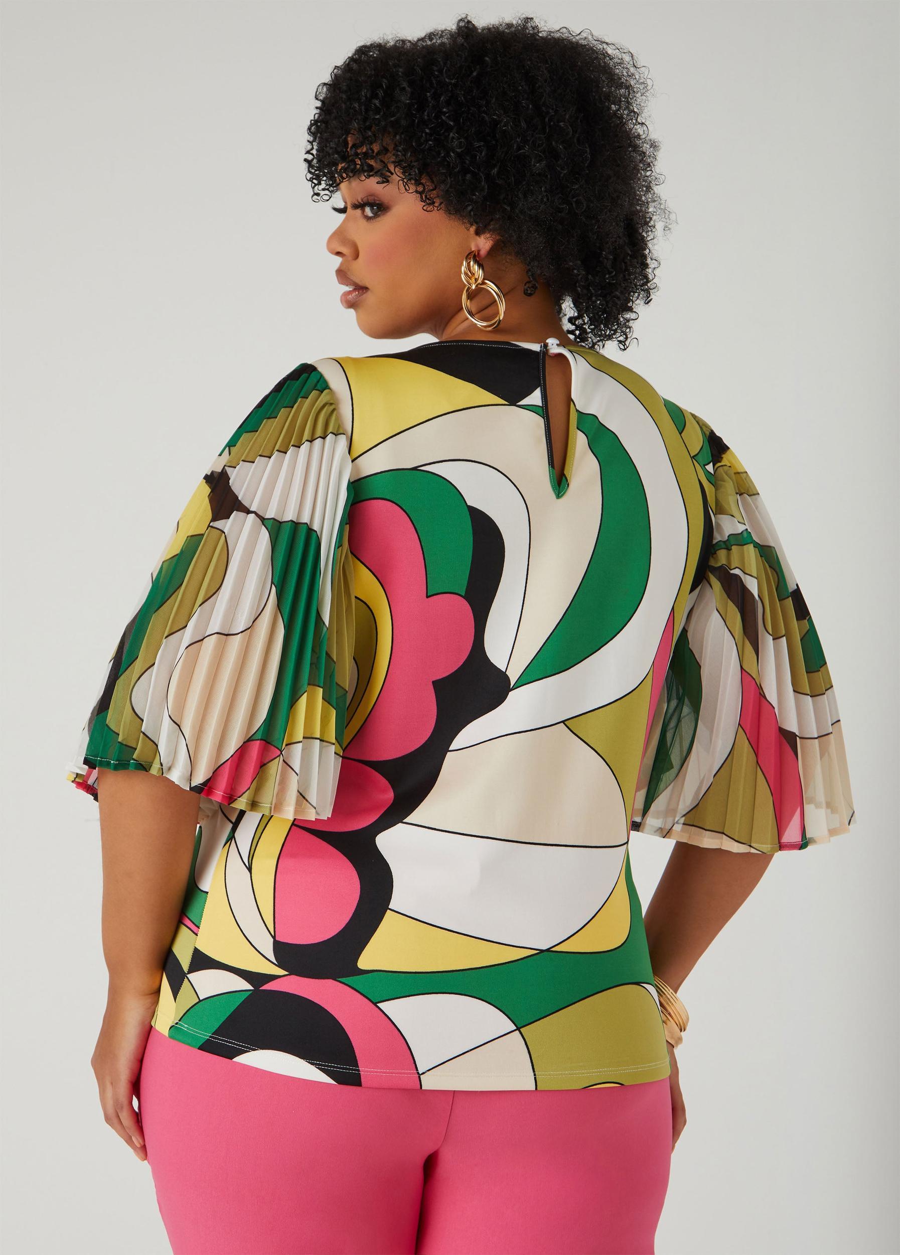 Pleated Paneled Abstract Top Product Image