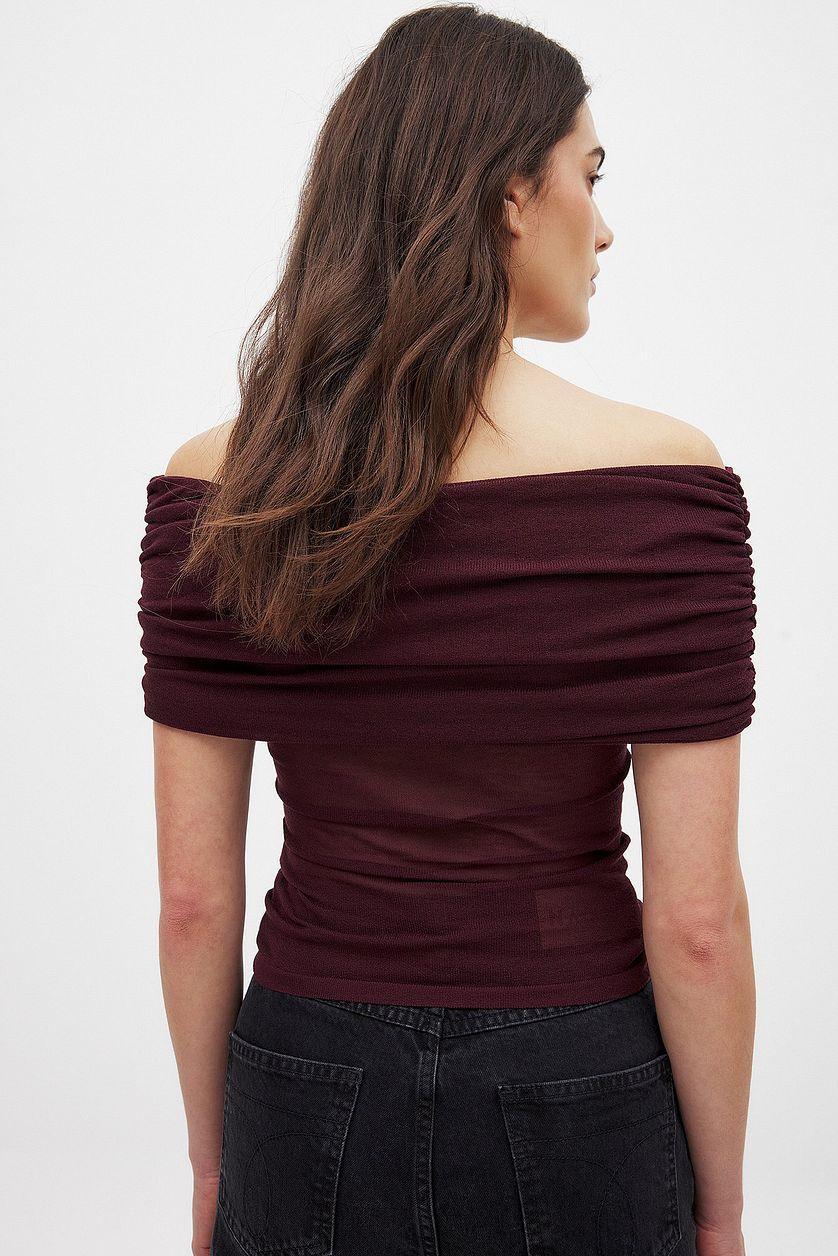 Off Shoulder Thin Knitted Top Product Image