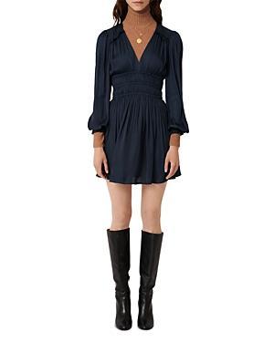 Maje Riane Satin Mini Dress Product Image