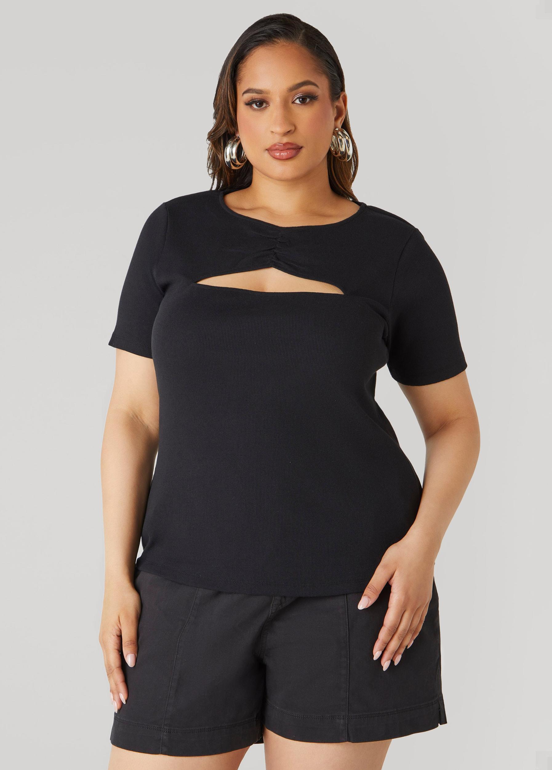 Cutout Ribbed Tee Product Image
