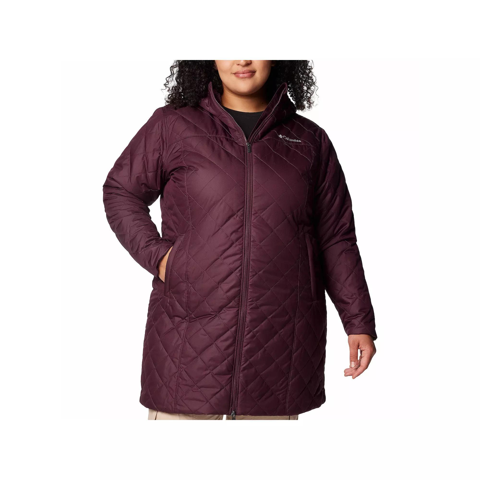Plus Size Columbia Copper Crest II Long Jacket, Women's, Size: 1XL, Stone Green Product Image