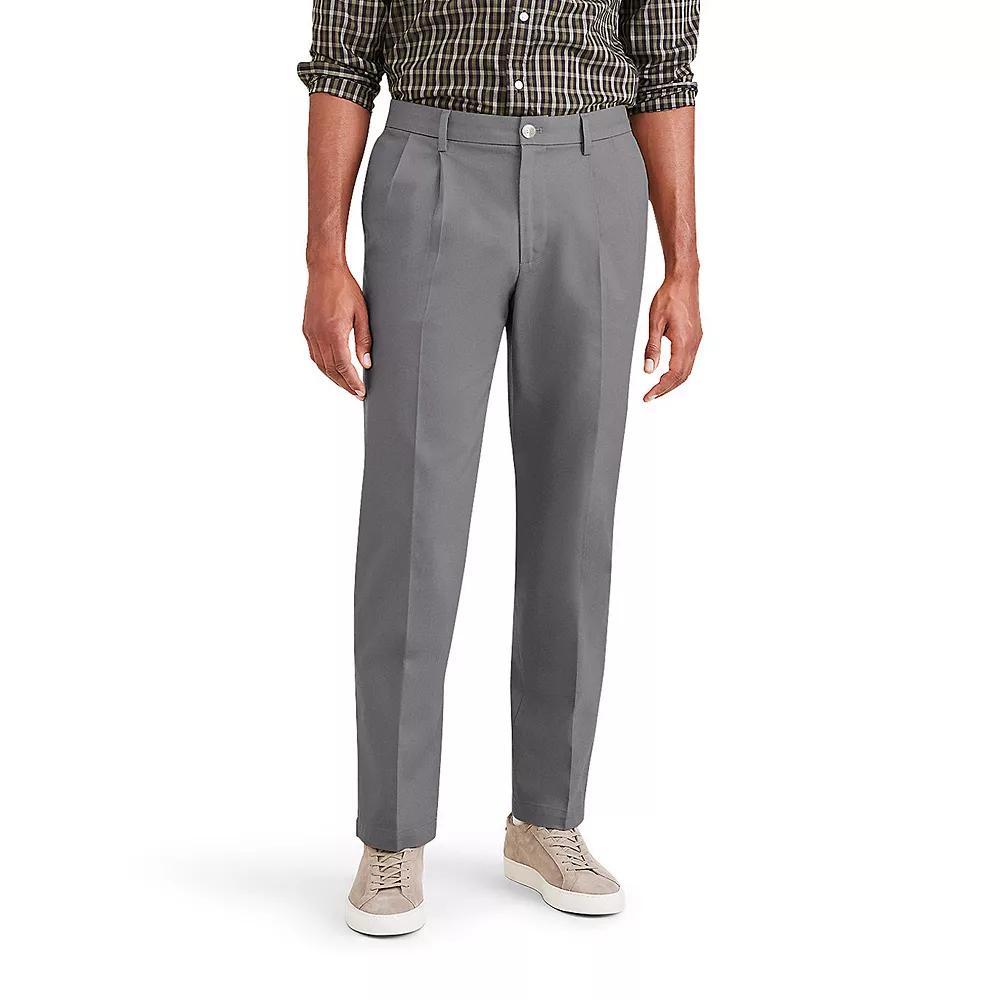 Men's Dockers Signature Iron Free Stain Defender Classic-Fit Khaki Pleated Pants, Size: 34 X 32, Burma Grey Product Image